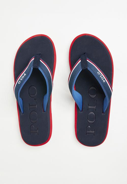 POLO - Asher fabric thong flip flop - navy