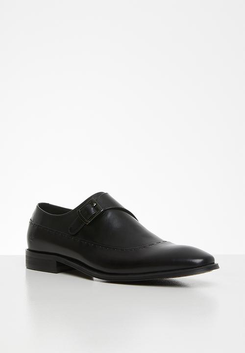 POLO - John side buckle monk toe cap - black