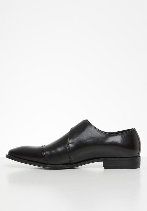 POLO - John side buckle monk toe cap - black