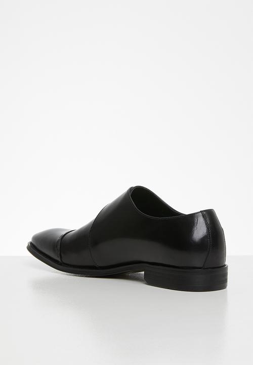POLO - John side buckle monk toe cap - black