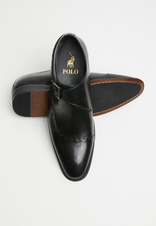 POLO - John side buckle monk toe cap - black