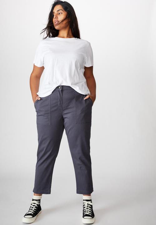 Cotton On - Curve high rise chino - midnight blue