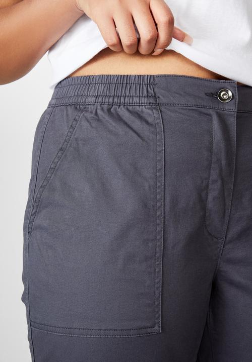 Cotton On - Curve high rise chino - midnight blue