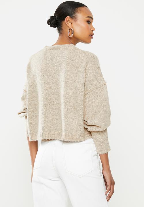 Missguided - Extreme wide sleeve jumper - neutral 