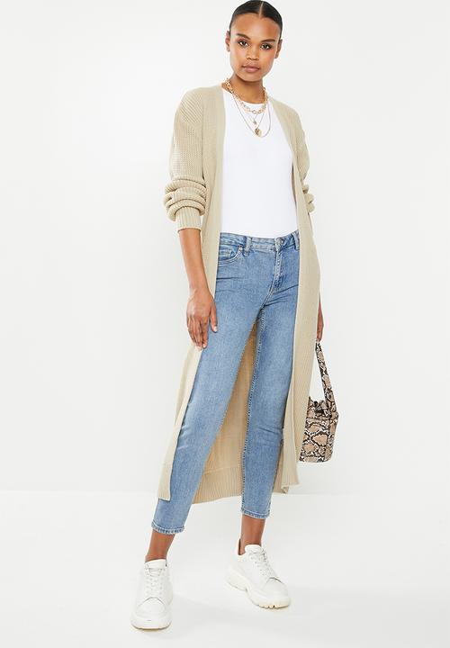 Missguided - Belted maxi cardigan - cream