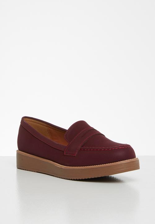 Jada - Flatform loafer - burgundy