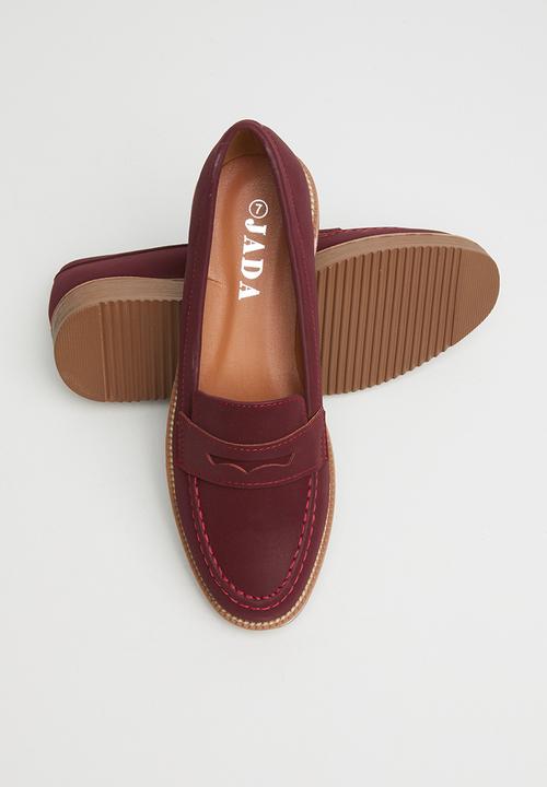 Jada - Flatform loafer - burgundy