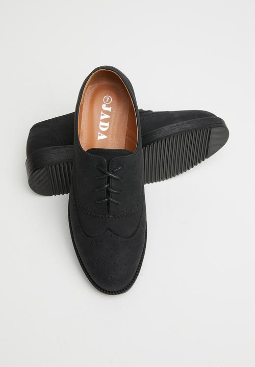 Jada - Flatform brogue - black