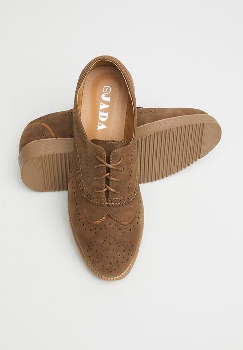 Jada - Flatform brogue - brown