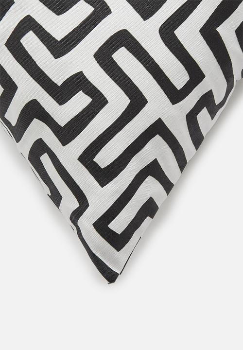 Sixth Floor - Puzzle cushion cover - black & white
