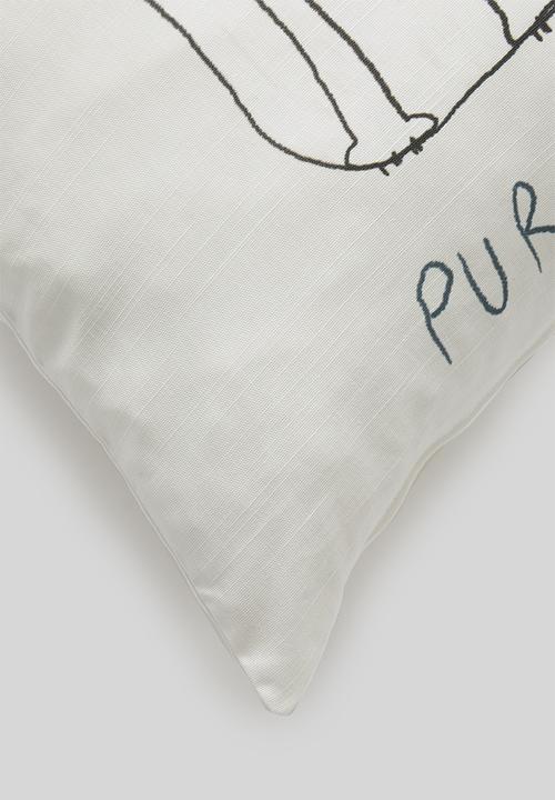 Sixth Floor - Purrr cushion cover - white