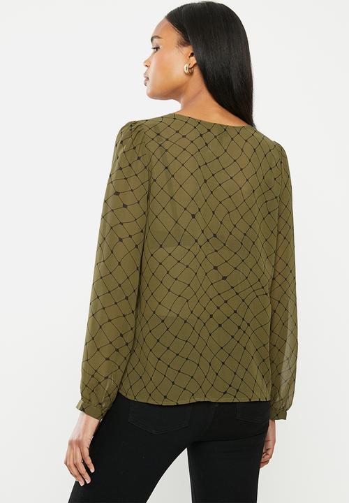 Vero Moda - Anna long sleeve shirt - olive