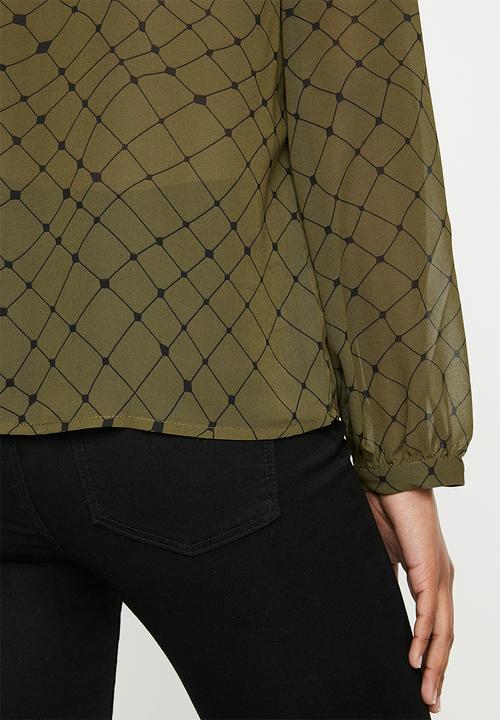 Vero Moda - Anna long sleeve shirt - olive
