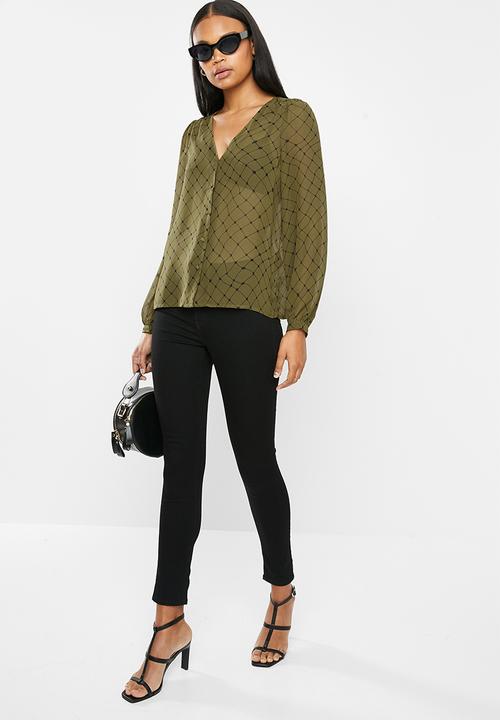 Vero Moda - Anna long sleeve shirt - olive