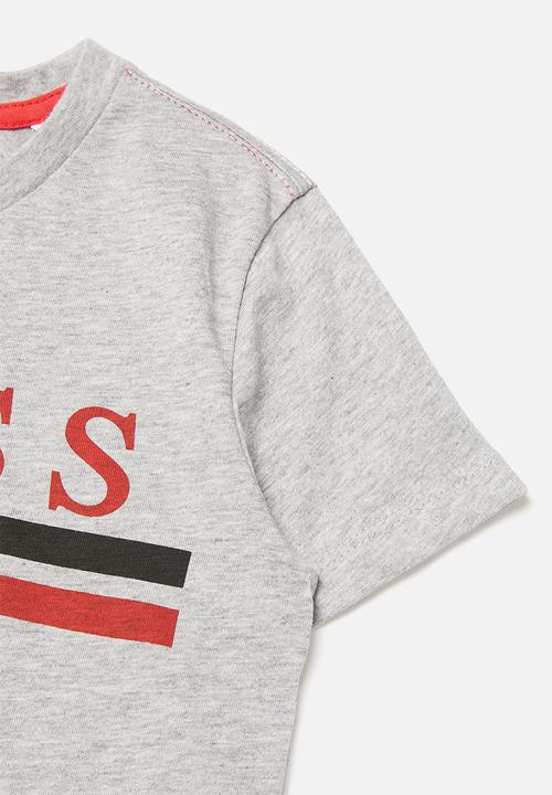 GUESS - Short sleeve Guess Los Angeles stripe tee - grey