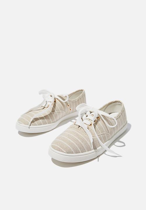 Cotton On - Juno plimsoll -  white & grey