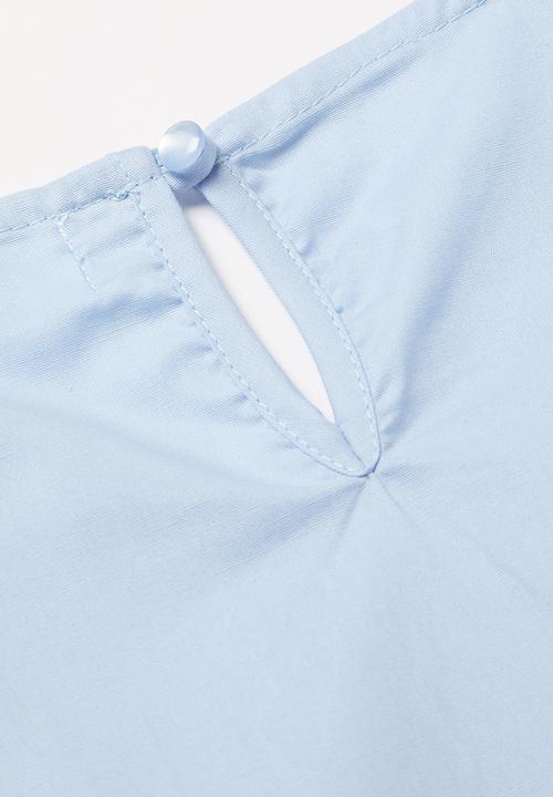 Superbalist - Girls cropped ruffle top - blue