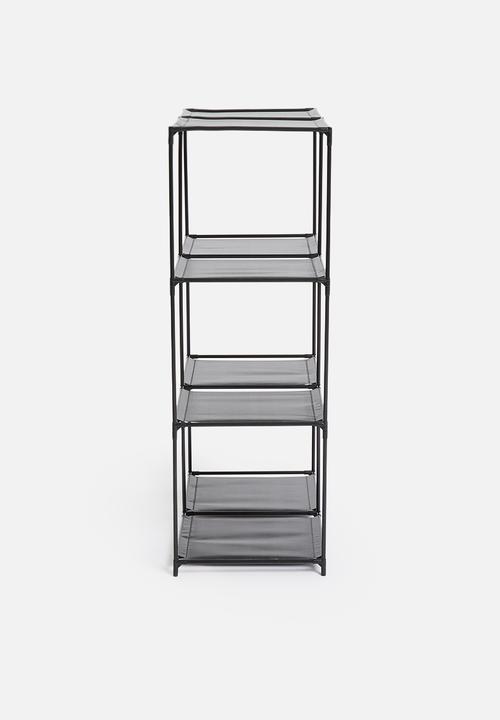 Sixth Floor - Storage shelf 6 compartments - black 