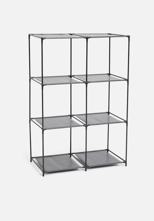 Sixth Floor - Storage shelf 6 compartments - black 