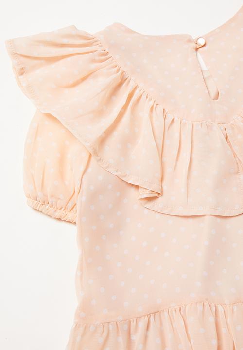 Superbalist - Printed tea dress - pink & white