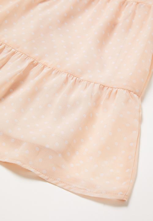 Superbalist - Printed tea dress - pink & white