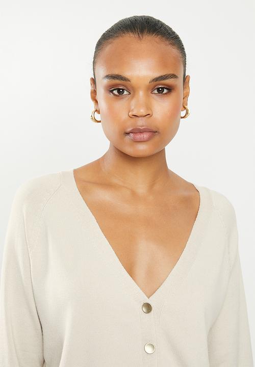 ONLY - Cecilia long sleeve cardi - pumice stone