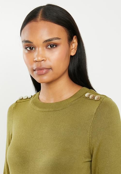 ONLY - Cecilia long sleeve pullover - green 