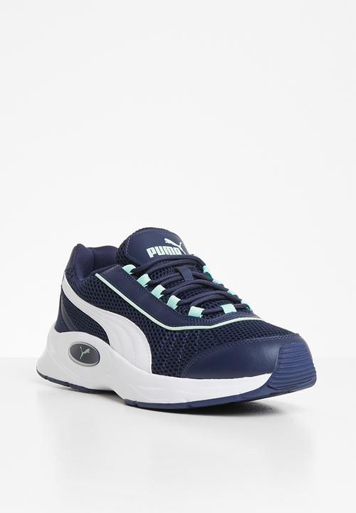 PUMA - Nucleus - peacoat-puma white-mist green