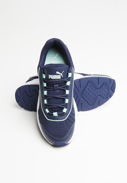 PUMA - Nucleus - peacoat-puma white-mist green