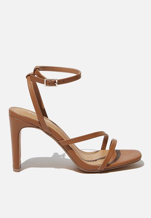 tan strappy heels