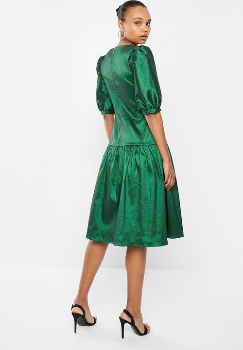 MILLA - Taffeta statement dress - emerald