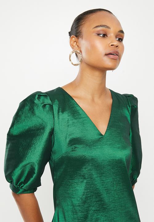MILLA - Taffeta statement dress - emerald