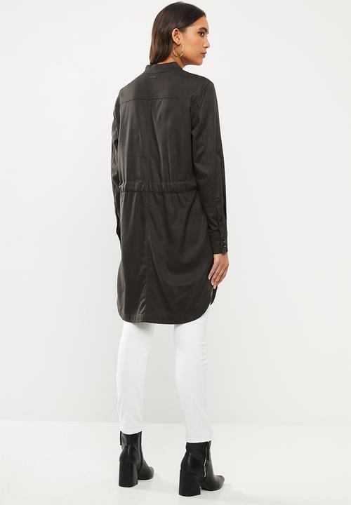 G-STAR - Milary v-neck shirt dress long sleeve - raven