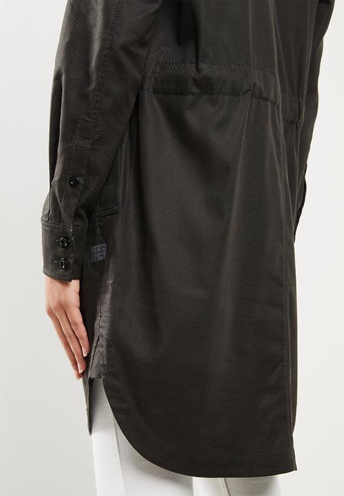 G-STAR - Milary v-neck shirt dress long sleeve - raven