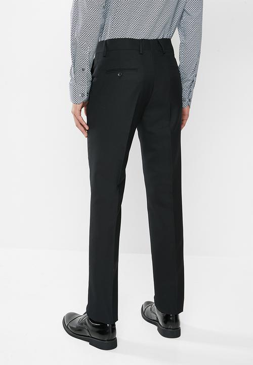 POLO - Jc birdseye custom fit formal trouser - black
