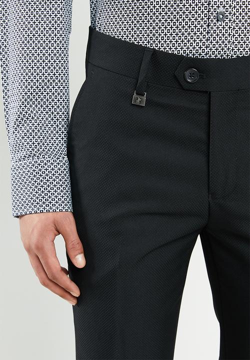POLO - Jc birdseye custom fit formal trouser - black