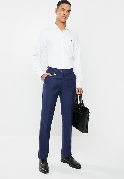 POLO - Classic custom fit formal trouser - blue