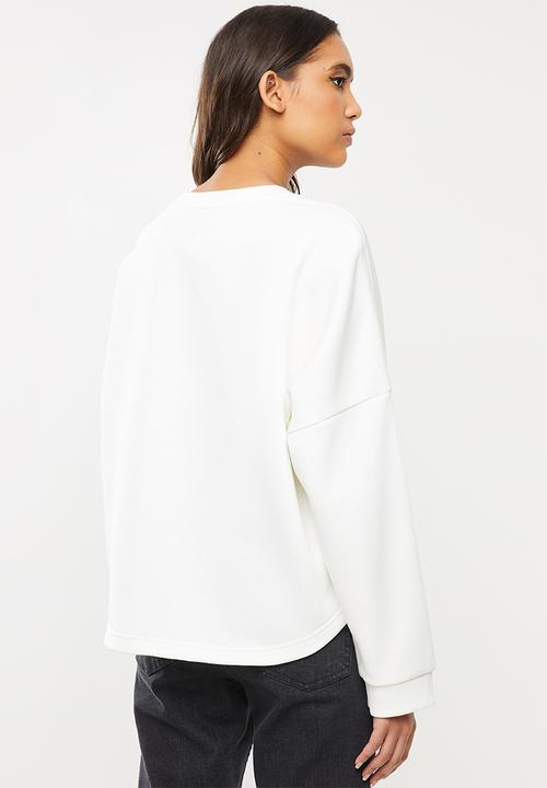 G-STAR - Graphic text relaxed sweat top long sleeve - milk