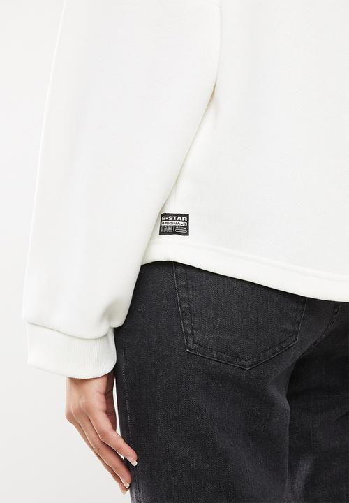 G-STAR - Graphic text relaxed sweat top long sleeve - milk
