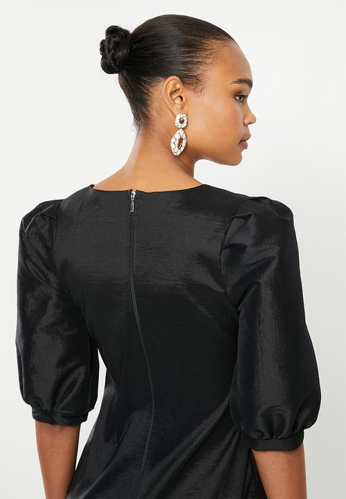 MILLA - Taffeta statement dress - black