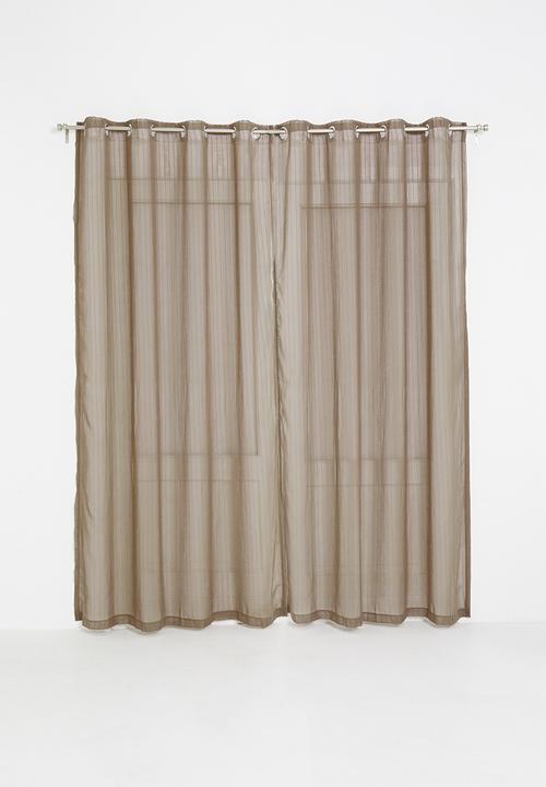 Sixth Floor - Eyelet striped frosted voile - taupe