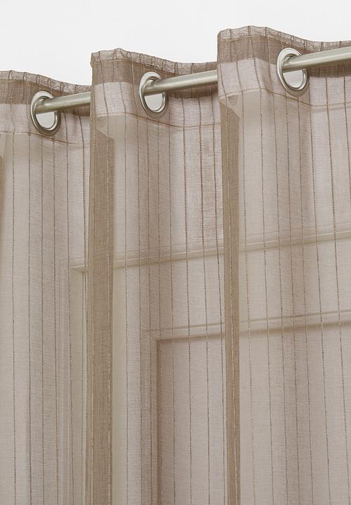Sixth Floor - Eyelet striped frosted voile - taupe