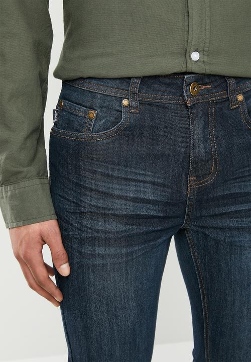 JEEP - Basic washed straight leg jeans - blue