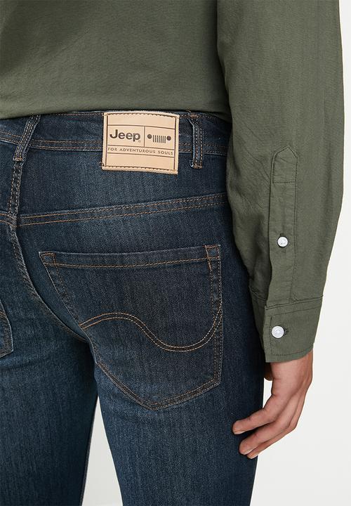 JEEP - Basic washed straight leg jeans - blue