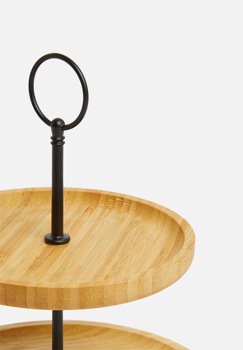 Excellent Houseware - Bamboo food stand - brown