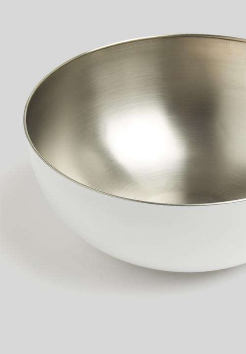 Excellent Houseware - Stainless steel bowl - white