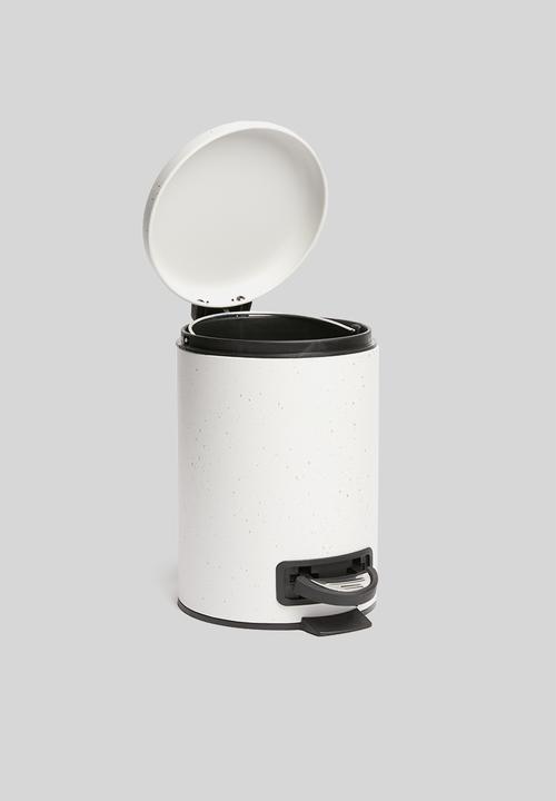 Bathroom Solutions - Speckle mini pedal bin 3L - white
