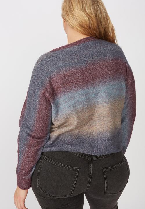 Cotton On - Curve serena cropped batwing pullover - blue ombre 
