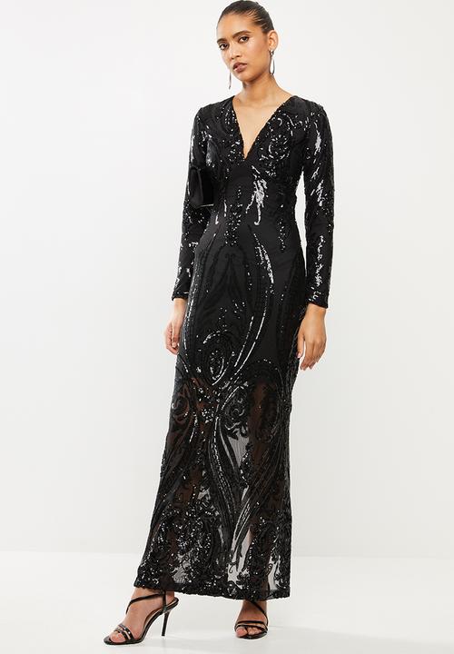 SISSY BOY - Romance long sleeve maxi - black