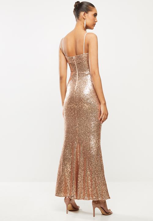 SISSY BOY - Rebel tour sequin maxi - gold